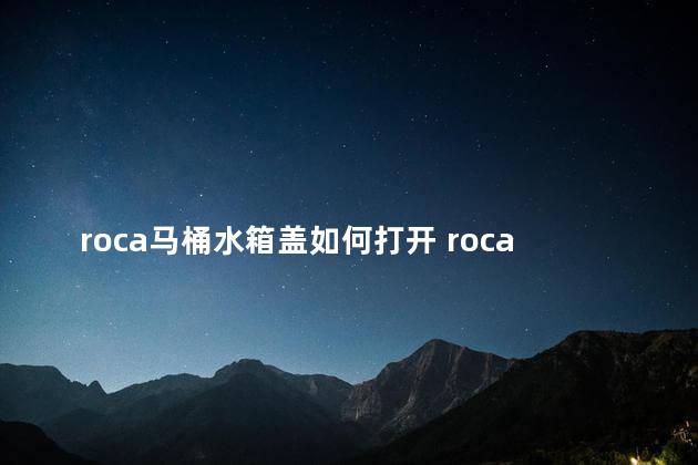 roca马桶水箱盖如何打开 roca马桶好吗